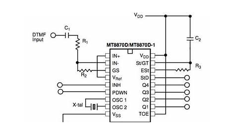 Mt8870 Dtmf Decoder Circuit Diagram