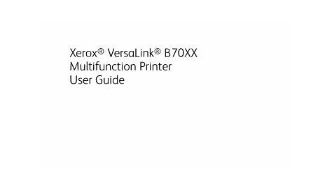 xerox versalink b7035 user manual