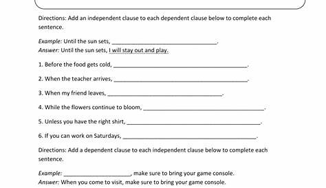 Adding-Dependent-and-Independent-Clauses-Worksheet