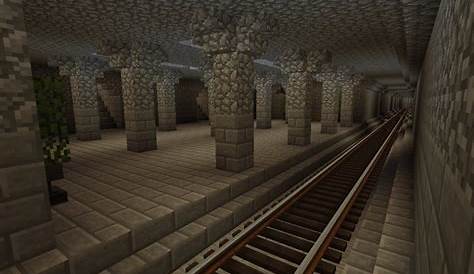 Minecraft - Underground Rails | Minecraft underground, Minecraft castle