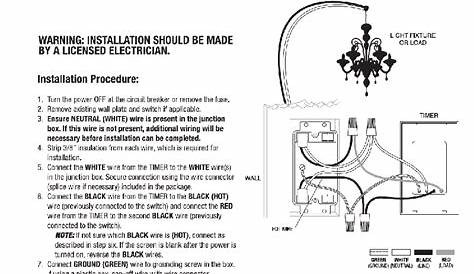 Woods 59018 Timer Instruction manual PDF View/Download