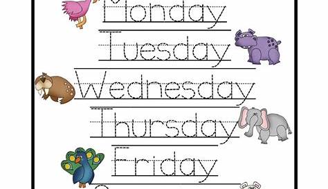 Days of the Week Worksheets | Activity Shelter