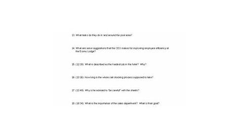 Undercover Boss Worksheet Answers Key