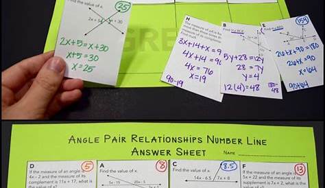 1.6 Angle Pair Relationships Worksheet Answers - kidsworksheetfun