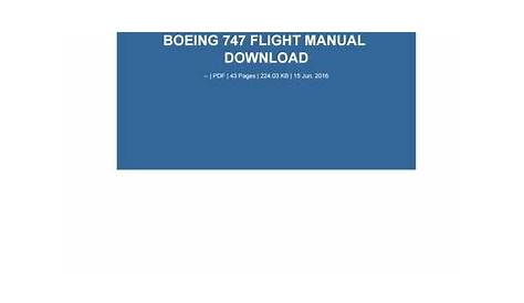 boeing 747 manual pdf
