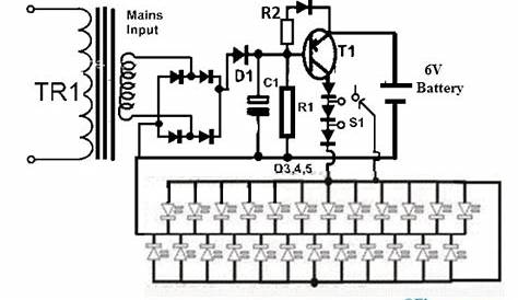 4v rechargeable emergency light circuit diagram
