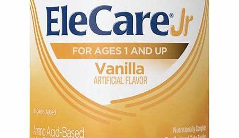 ELECARE Jr For ages 1 and Up Powder Vanilla ~ 1 case, EleCare Jr is for the dietary management