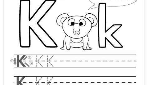 preschool letter k worksheets