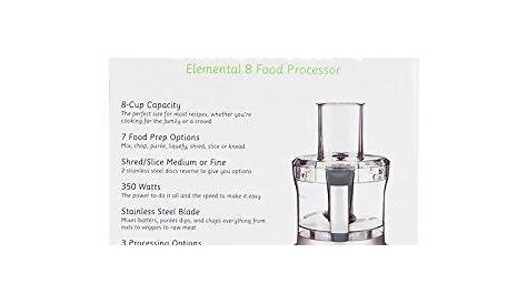 Cuisinart FP-8SV Elemental 8 Cup Food Processor, Silver- Buy Online in