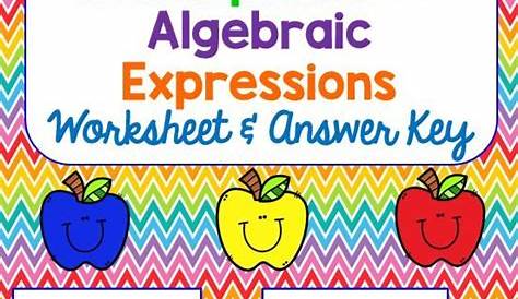 Connecting Verbal Descriptions to Algebraic Expressions Worksheet