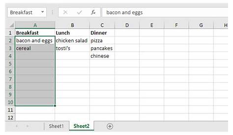 meal planning worksheet excel