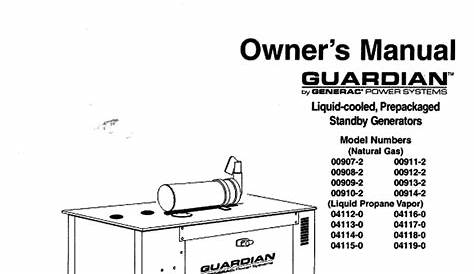 Generac Owners Manual Guardian 0C1000 Download 0C1000 DOWNLOAD - Gensys
