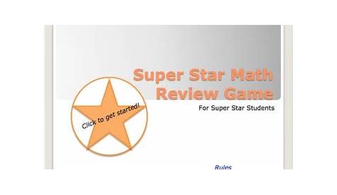 super star math worksheet answers