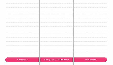 Download Printable Travel Packing List Pdf Pertaining To Blank Packing