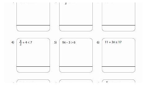 solve and graph inequalities worksheets