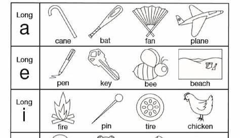 long vowel review worksheets