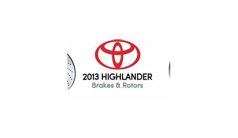 2013 toyota highlander brake pads and rotors