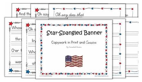 star spangled banner worksheet