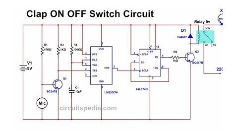 simple clap switch circuit diagram