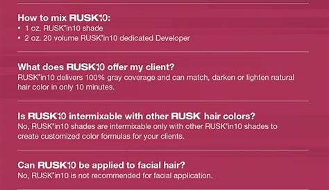 rusk 10 minute color reviews