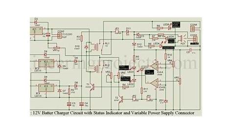 circuit diagram 12v battery charger