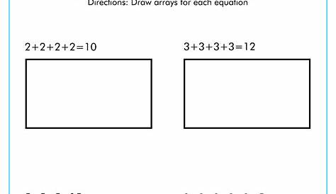 math arrays worksheet