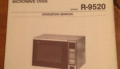 sharp microwave drawer manual