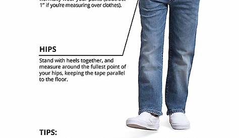 Jeans Size Chart | Bruin Blog