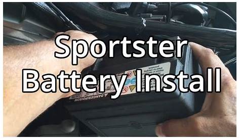 How To Harley Davidson Sportster Battery Install - YouTube