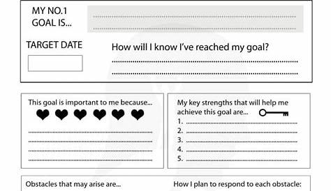 goal setting worksheet 8th grade