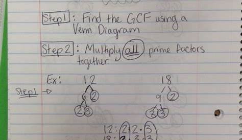 greatest common factor and least common multiple worksheets