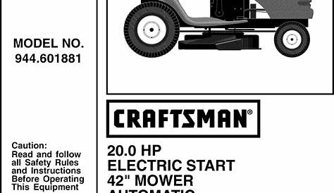 craftsman m140 owners manual