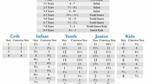 vans size conversion chart