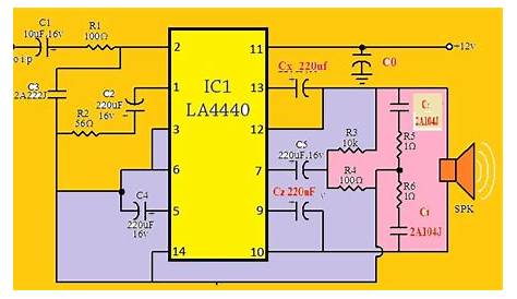 Amplifier circuit using LA4440 IC - The Engineering Knowledge