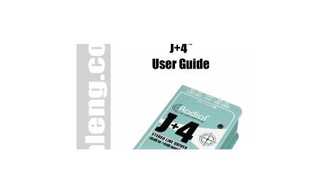 Radial Engineering J+4 Owner's Manual | Manualzz