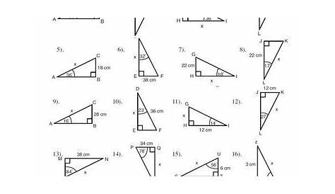 intro to trigonometry worksheets