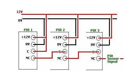 wiring 2 pir sensors diagram