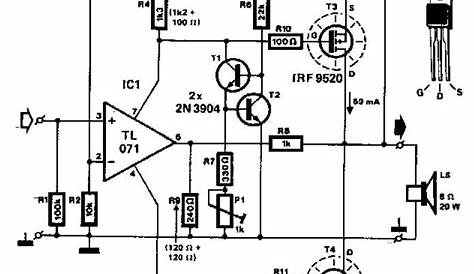 mosfet subwoofer amplifier circuit diagram