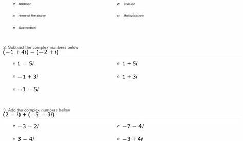 Multiplying Complex Numbers Worksheet — db-excel.com