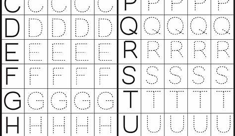 Printable Alphabet Trace Worksheets