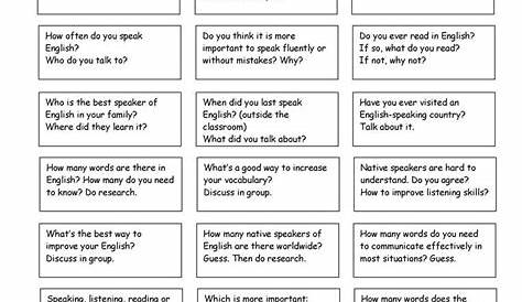 esl worksheets for adults conversation