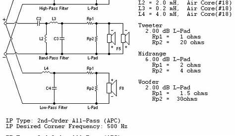 2 way crossover network circuit diagram