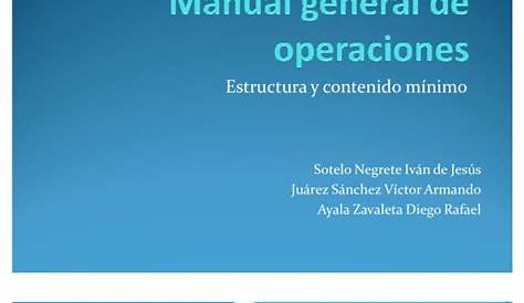 manual de operación de una empresa