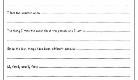 15 Best Images of Grief Therapy Worksheets - Free Grief Worksheets for