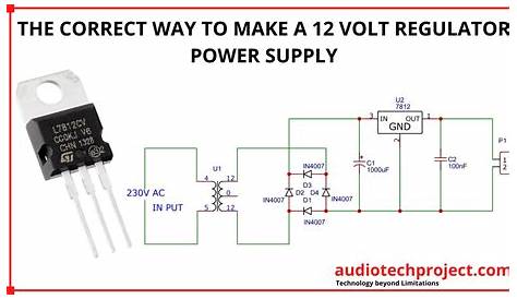 lm7812 voltage regulator circuit diagram
