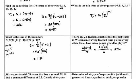 Arithmetic Sequence Worksheet with Answers Arithmetic Sequence Practice