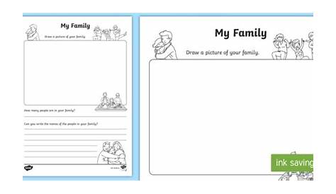 My Family Worksheets | 99Worksheets