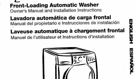 KENMORE ELITE HE3T OWNER'S MANUAL & INSTALLATION INSTRUCTIONS Pdf
