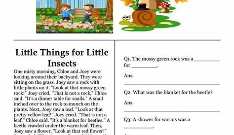 reading comprehension online exercise for grade 3 - reading