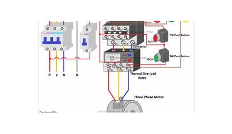 Electrical Contactor Connection and Wiring Diagram - ETechnoG